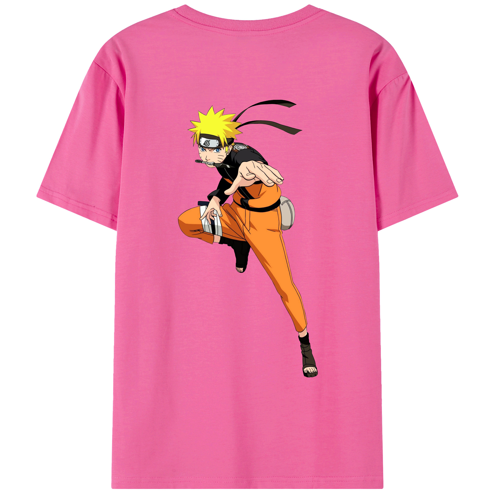 （画像用） NARUTO -ナルト- うずまき ナルト Uzumaki Naruto レディース半袖Tシャツ(バックプリント)